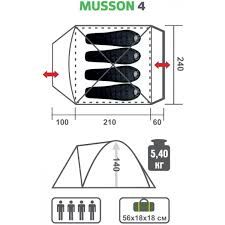 Палатка MUSSON-4 (HS-2366-4) Helios 