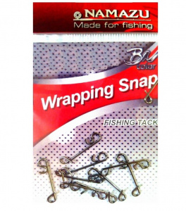Безузловая застежка Namazu WRAPPING SNAP цв. BN (уп.10 шт)